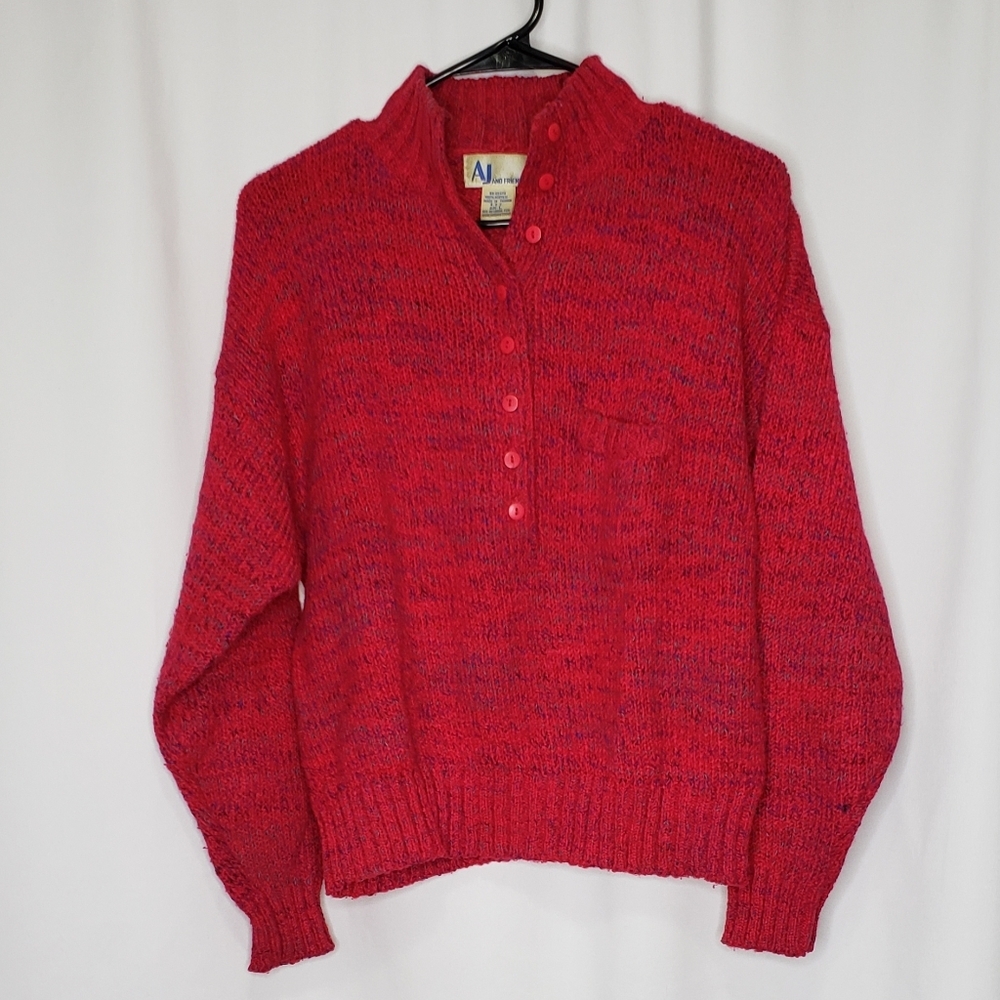 AJ AND FRIENDS Vintage Pink Cropped Sweater